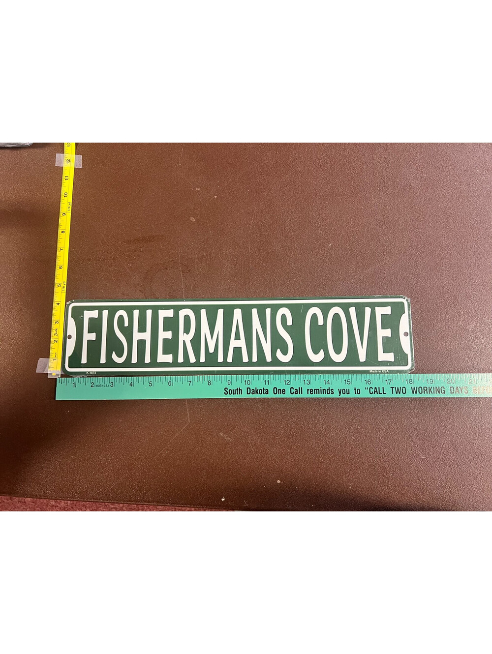 Fisherman's Cove 4x18 Aluminum Metal Street Sign Fishing Cabin Lake Decor